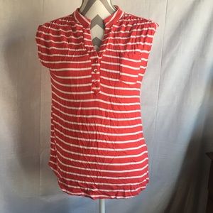 Spense Sleeveless Red/White Striped Top
